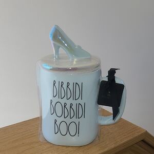 Rae Dunn Bibbidi Bobbidi Boo Mug with Blue Shoe Lid